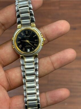 OSIROCK vintage classic two tone date Watch Mens